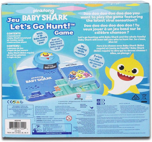 Настольная игра Spin Master «Baby Shark» с фишками фото 3