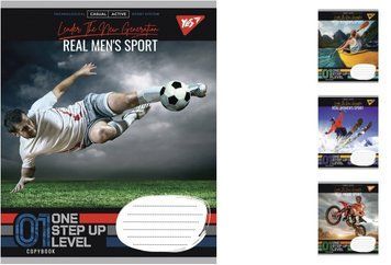 Набір учнівських зошитів Yes Real sport формат А5, 24 арк. в лінійку 20 шт. 765922 фото 1