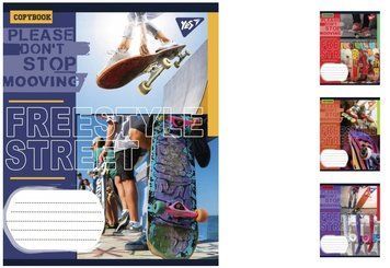 Набір учнівських зошитів Yes Freestyle street формат А5, 18 арк. в клітинку 25 шт. 765824 фото 1