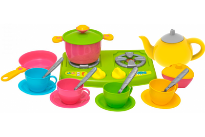 Набор игрушечной посуды ТехноК с конфорками 20 предметов 3572 фото 1