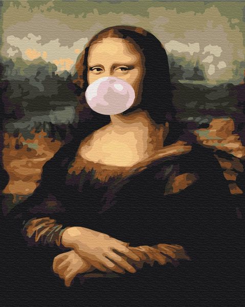 Картина за номерами BrushMe "Мона Ліза з жуйкою" 40х50см BS34821 фото 1
