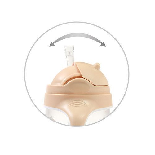 Поилка непроливайка 6м+ 240 мл BabyOno Ленивец с утяжелённой трубочкой фото 4