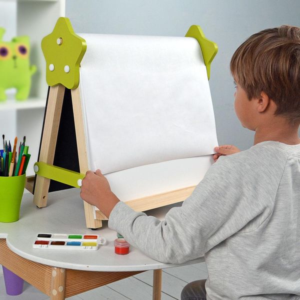 Детский двусторонний мольберт для рисования Люмик настольный «5в1» 33х44 см фото 2