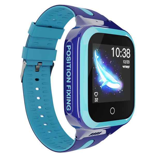 Детские водонепроницаемые GPS часы MYOX MX-70BW (4G) синие с видеозвонком фото 3