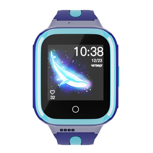 Детские водонепроницаемые GPS часы MYOX MX-70BW (4G) синие с видеозвонком фото 2