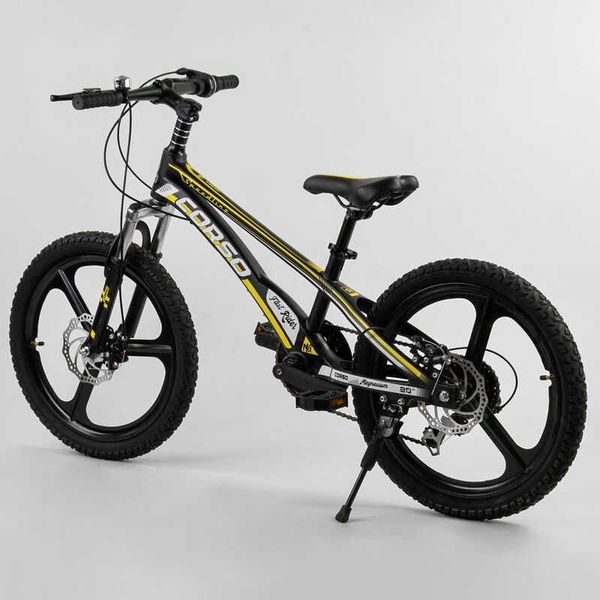 Велосипед підлітковий двоколісний 20" Corso Speedline чорно-жовтий MG-40017 фото 3
