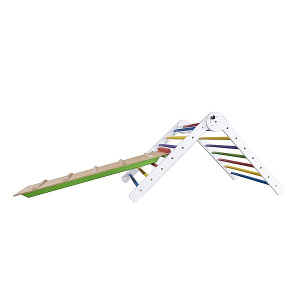 Трикутник Пиклера Sportbaby для раннього розвитку кольорової висота 80 см з гіркою 120 см фото 4