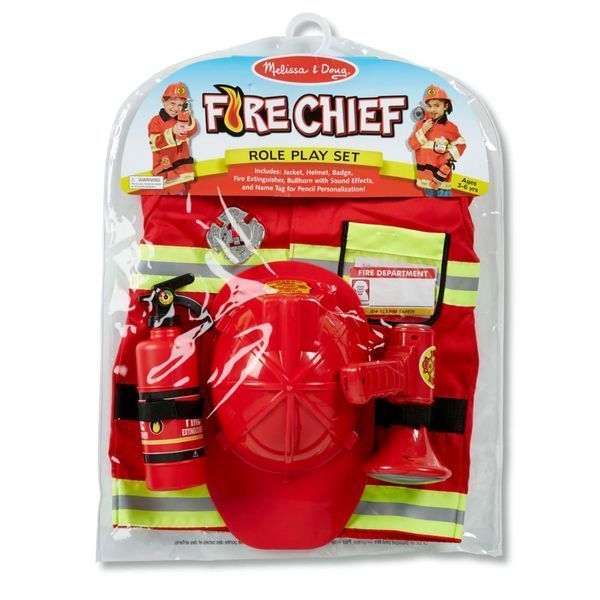 Детский карнавальный костюм Пожарный Melissa&Doug для мальчиков и девочек 3-6 лет MD14834 фото 4