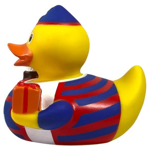 Стильна тематична гумова качечка FunnyDucks "День Народження" L1341 фото 5
