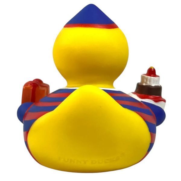 Стильна тематична гумова качечка FunnyDucks "День Народження" L1341 фото 4