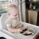 Дитяча силіконова мисочка для харчування 6м+ Babyono трьохсекційна з присоскою бежева фото 5