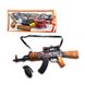 Игрушечный автомат-трещетка Golden Gun AK-47 световые и звуковые эффекты с гранатой 810 фото 2