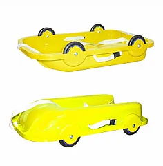 Санки - машинка Doloni универсальные пластиковые 2 в 1 желтые 06550/3 фото 1