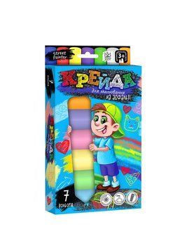Крейда для малювання на асфальті Danko Toys 7 кольорів MEL-01-05U фото 1
