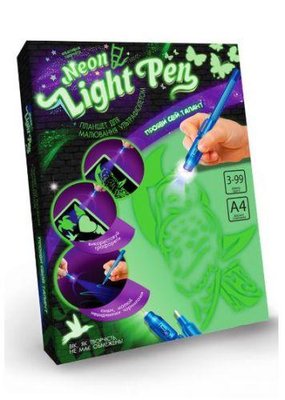 Набор для рисования светом Danko Toys Neon Light Pen Сова (укр) NLP-01-01U фото 1