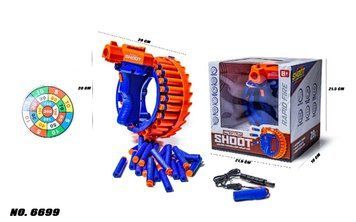 Детское оружие автоматический бластер с мишенью и мягкими патронами Shoot Gun 6699 фото 1