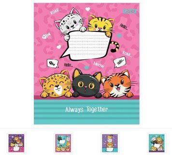 Учебные тетради в клетку на 12 листов 1Вересня Cute kittens 25шт. 765745 фото 1