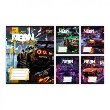 Набір учнівських зошитів Yes Neon формат А5, 24 арк. в лінійку 20 шт. 768813 фото 1