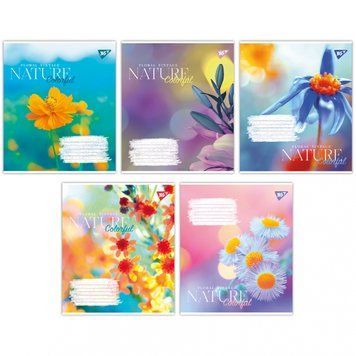 Набір учнівських зошитів Yes Nature colorful формат А5, 48 арк. в лінійку 10 шт. 767130 фото 1