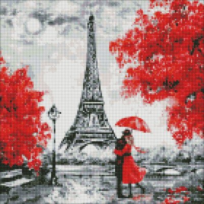 Алмазная мозаика Идейка "Дождливый Париж" 40х40 см AMO7186 фото 1