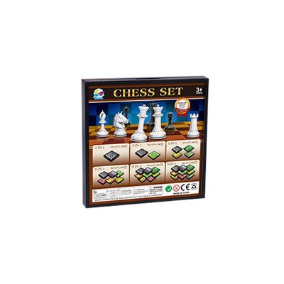 Набір класичних ігор 3 в 1 "Шахи, шашки, нарди" 20х20 см 477L-1M фото 1