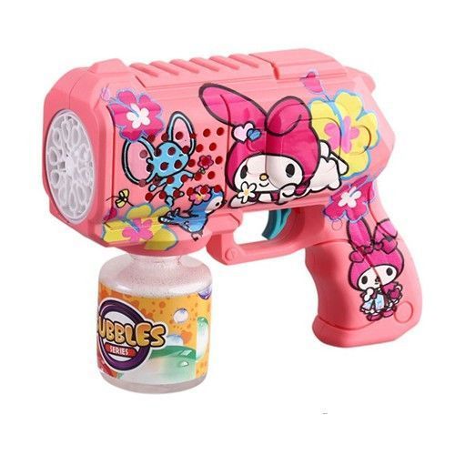 Генератор мыльных пузырей на батарейках Bubble Gun Куроми подсветка красный фото 2