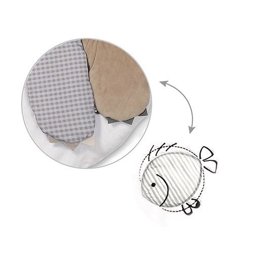 Розвиваючий ігровий килимок для немовляти BabyOno Милий кошеня 90х52 см сірий фото 6