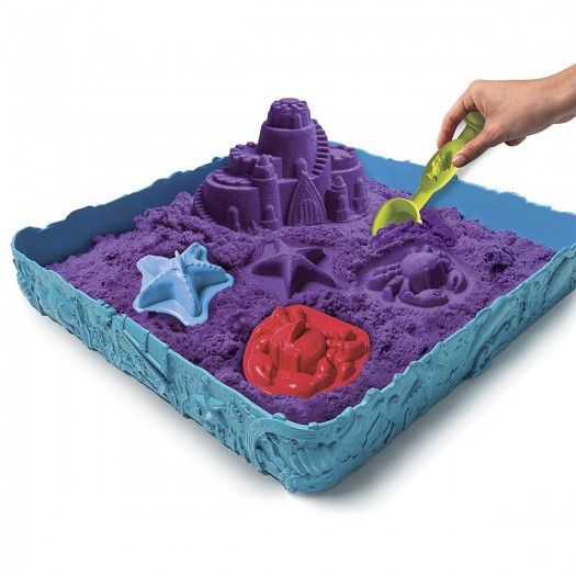 Набір кінетичного піску з пісочницею і формочками Kinetic Sand Замок з піску фіолетовий 454 г фото 4