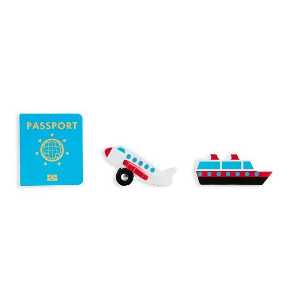 Великий ігровий килимок для дітей Melissa & Doug Мапа світу з 3 дерев'яними транспортами 100&times;92 см MD5194 фото 6