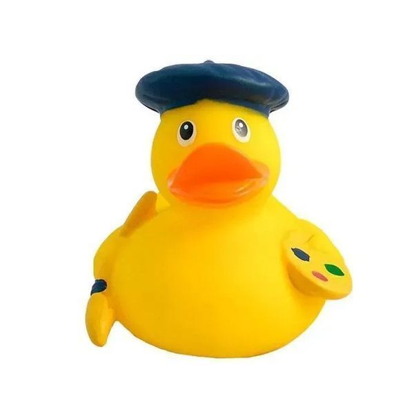 Стильна тематична гумова качечка FunnyDucks "Художник" L1886 фото 2