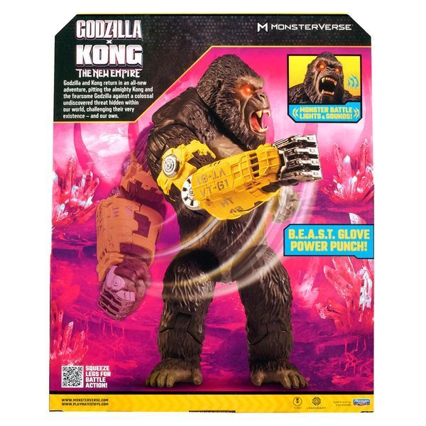 Інтерактивна ігрова фігурка GODZILLA X KONG Мегапотужний удар Конга, світло, звук 33 см 35585 фото 7