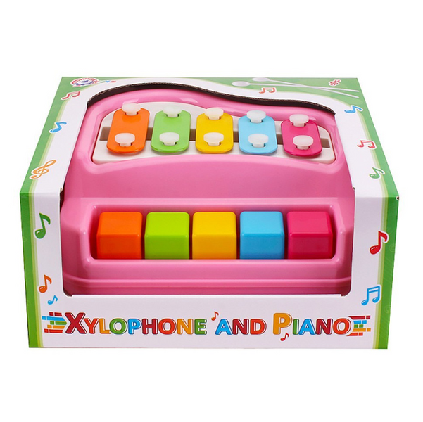Ксилофон-фортепиано ТехноК 5 тонов розовый 7907 фото 3