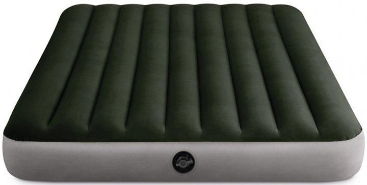 Велюровий надувний матрац для відпочинку та сну Intex подвійний 152х203х25 см 64109 фото 3