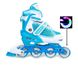 Раздвижные детские роликовые коньки 31-35 Caroman Sport с подсветкой переднего колеса Tiffany фото 2