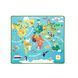 Великий ігровий килимок для дітей Melissa & Doug Мапа світу з 3 дерев'яними транспортами 100&times;92 см MD5194 фото 2