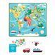 Великий ігровий килимок для дітей Melissa & Doug Мапа світу з 3 дерев'яними транспортами 100&times;92 см MD5194 фото 5