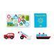 Великий ігровий килимок для дітей Melissa & Doug Мапа світу з 3 дерев'яними транспортами 100&times;92 см MD5194 фото 4