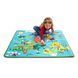 Великий ігровий килимок для дітей Melissa & Doug Мапа світу з 3 дерев'яними транспортами 100&times;92 см MD5194 фото 1