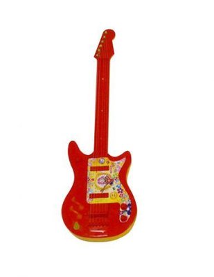 Дитяча іграшкова пластикова гітара Maximus 20 см червона 5095 фото 1