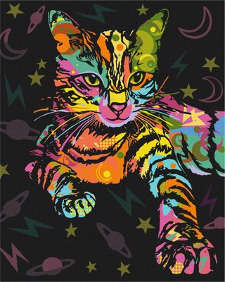 Картина за номерами BrushMe "Космічний кіт" 40х50см BS51365 фото 1
