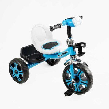 Детский трехколесный велосипед 12" Best Trike колеса EVA стальная рама световые и звуковые эффекты синий укр BS-24513 фото 1