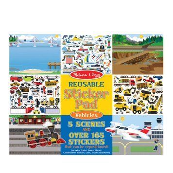 Багаторазові наліпки зі сценами Melissa & Doug &laquo;Транспорт&raquo; 5 сцен та 165 наліпок MD14199 фото 1