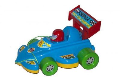 Дитяча ручна каталочка Kinderway "Гонкова машина" синя KW-06-604 фото 1