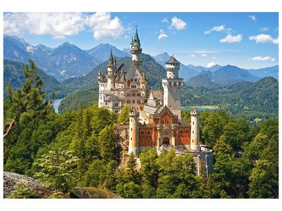 Пазли Castorland "Вид на замок Нойшванштайн, Німеччина" 500 елементів 47 х 33 см B-53544 фото 1