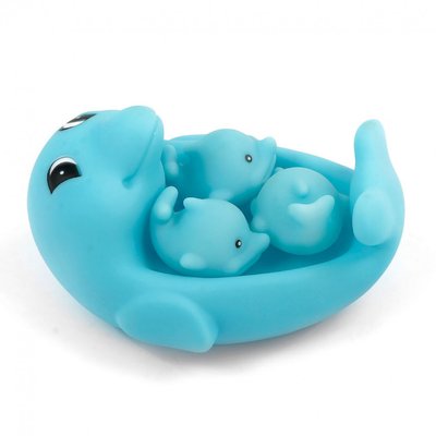 Іграшки - пищалки для купання Мама з дітками Дельфінчики ZT8891 фото 1