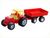 Іграшковий трактор Бамсик без ковша з причепом 63 см червоний 007/4 фото 1
