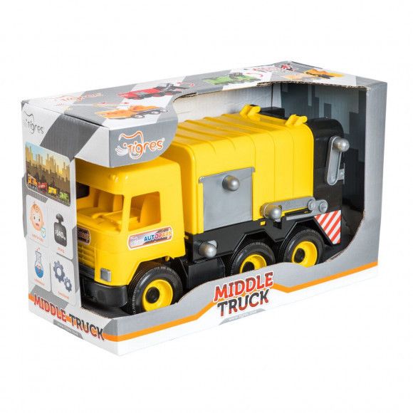 Іграшковий сміттєвоз Wader Middle truck 40 см жовтий 39492 фото 3