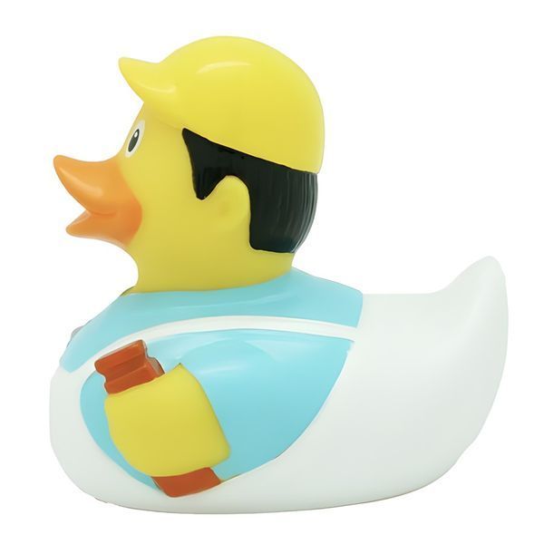 Стильная тематическая резиновая уточка FunnyDucks "Строитель" L1941 фото 3