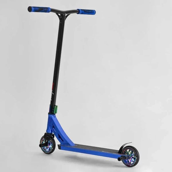 Трюковый самокат Best Scooter Freestyle PRO HIC-система, пеги, колёса 120 мм синий фото 8