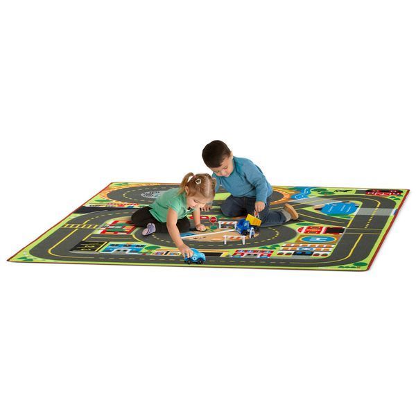 Великий ігровий килимок для дітей Melissa & Doug Траса з 4 дорожніми знаками 201&times;147 см MD5191 фото 5